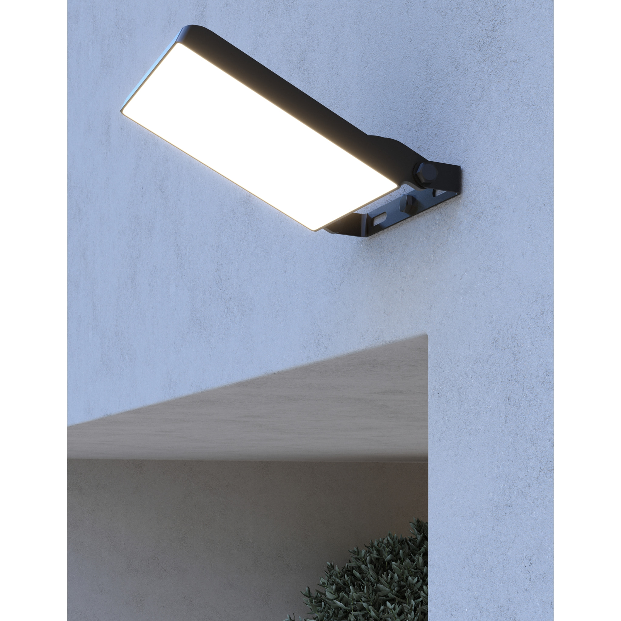 Forlight Proyector LED Integrado Eficiente para Hogar, Acabado Gris Urbano Transparente, Aluminio y Cristal, 190x160mm, Diseño Moderno y Duradero