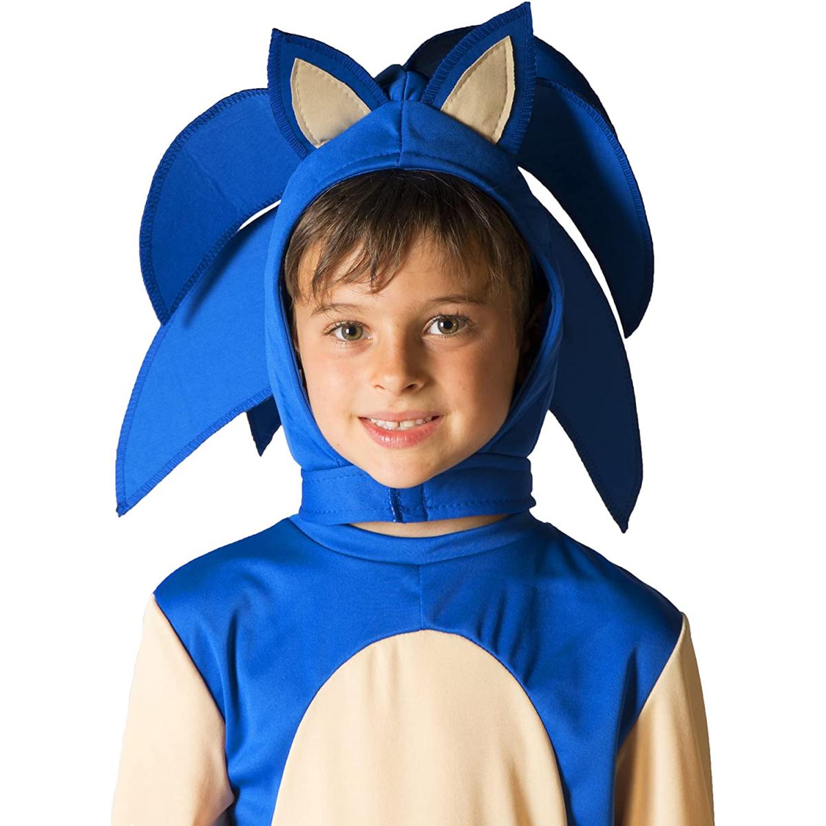 Costume Travestimento Bambino Sonic The Hedgehog Originale Colore Blu