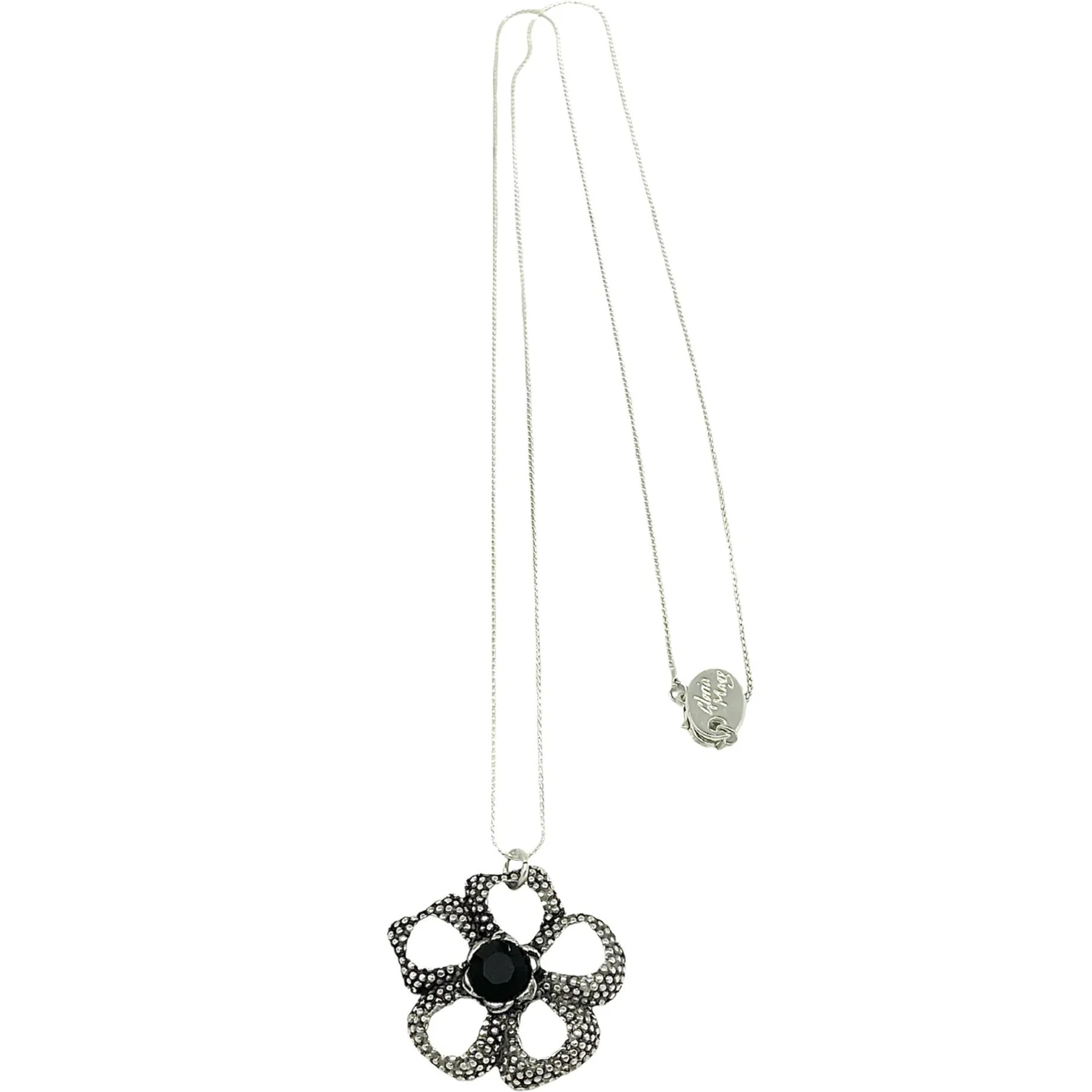 Conjunto doble collar intercambiale flor plata