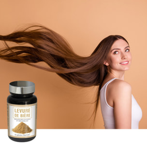 NUTRIEXPERT - Levure de bière - Beauté et santé des cheveux et des ongles - Concentré de nutriments - 60 gélules végétales - Cure 30j