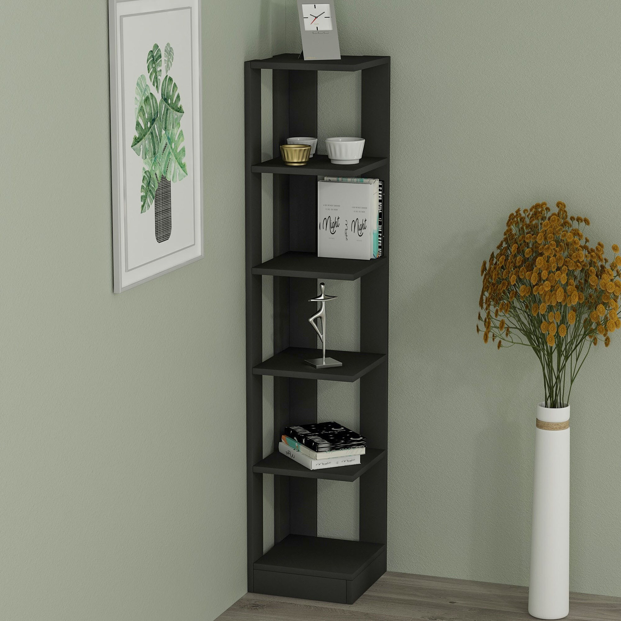 Librería antracita 29,6x150x29,6