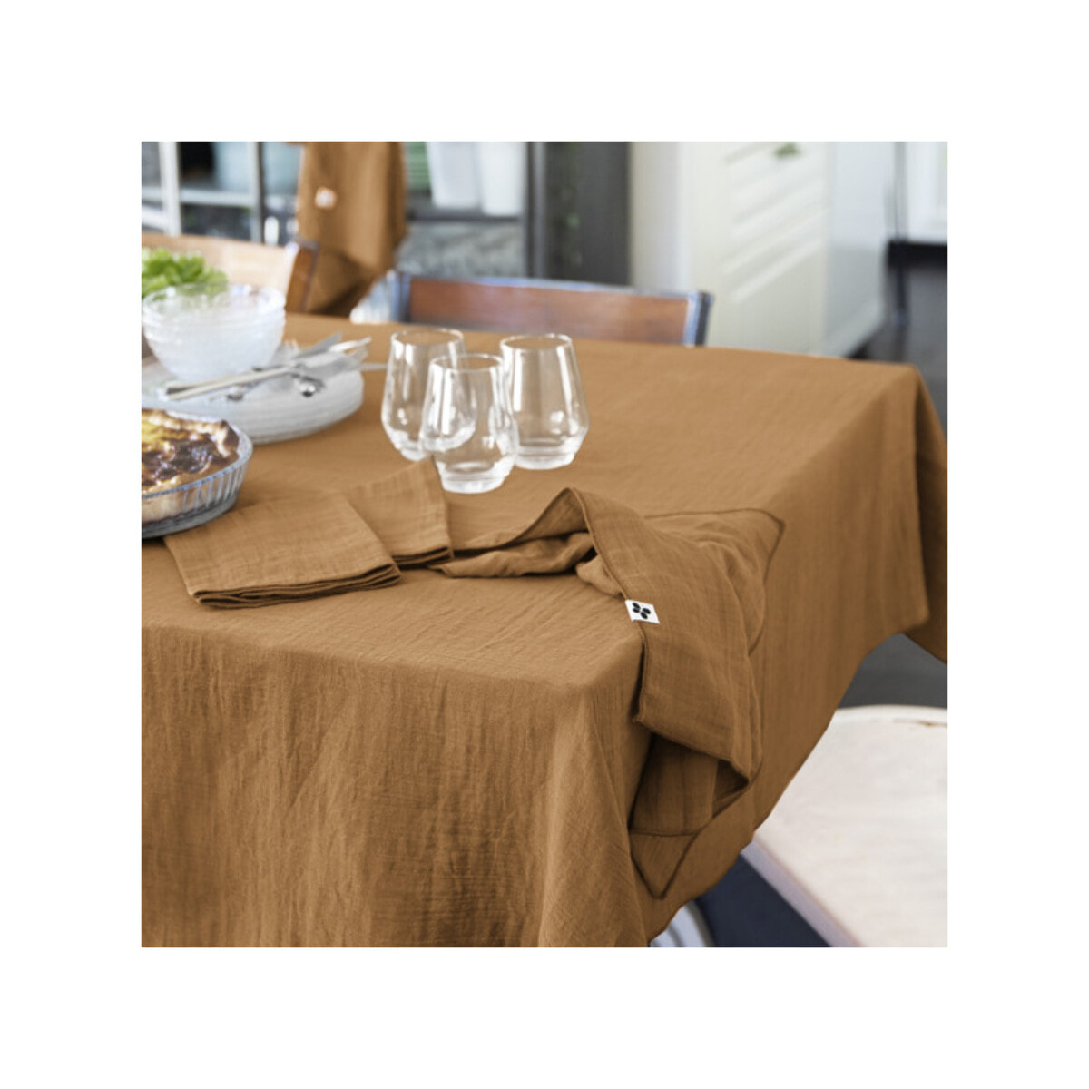 Lot de 2 essuie-mains 50x70 cm en gaze de coton - GAIA