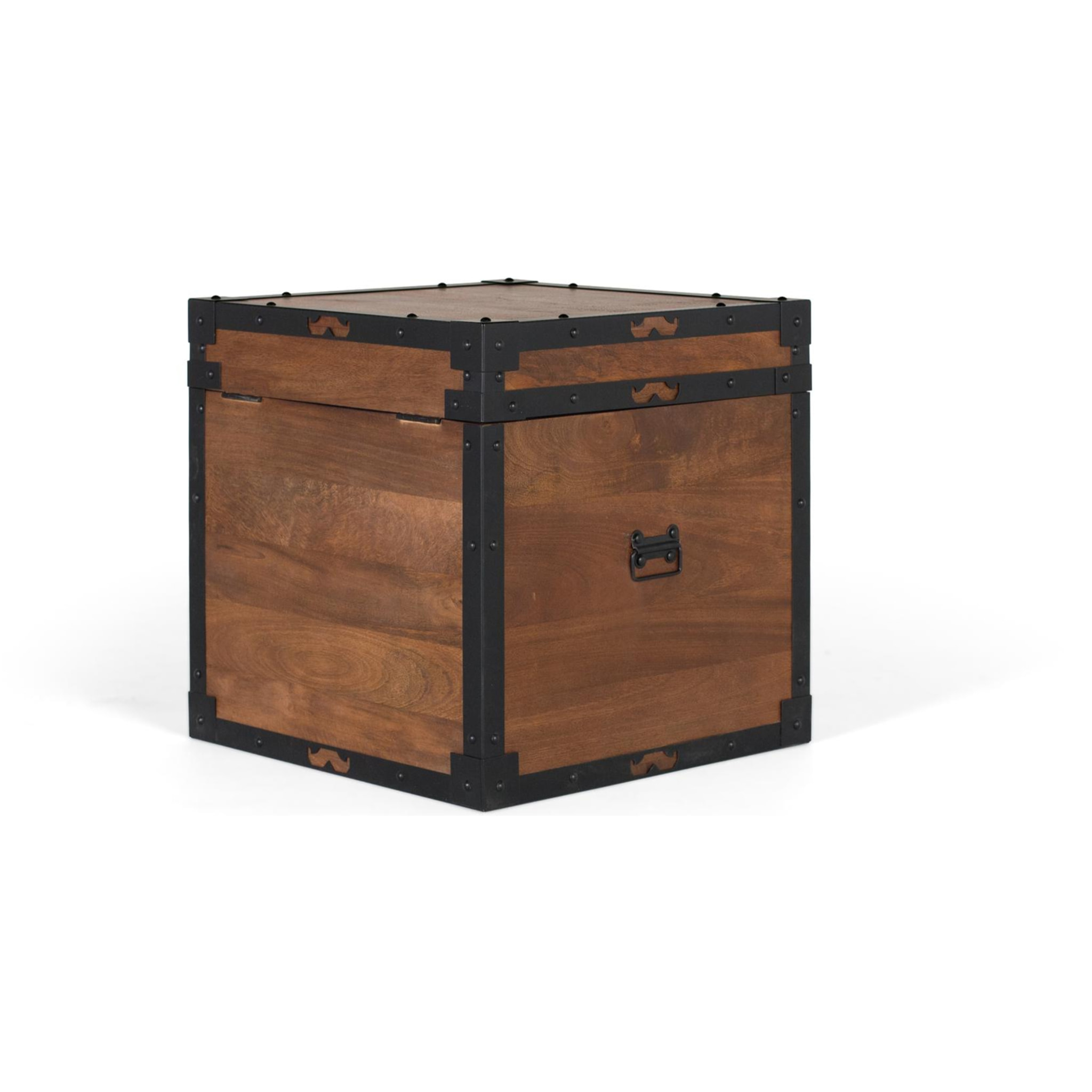 Baúle de Madera de Mango 50 Cm Estilo Industrial Moderno