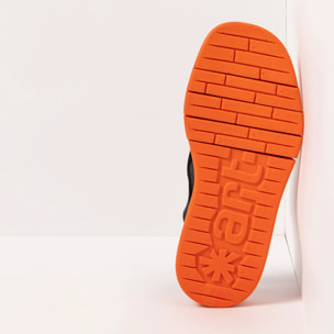 Sandalias 1853 NAPPA BLACK-ORANGE/ MALAGA color Black-orange