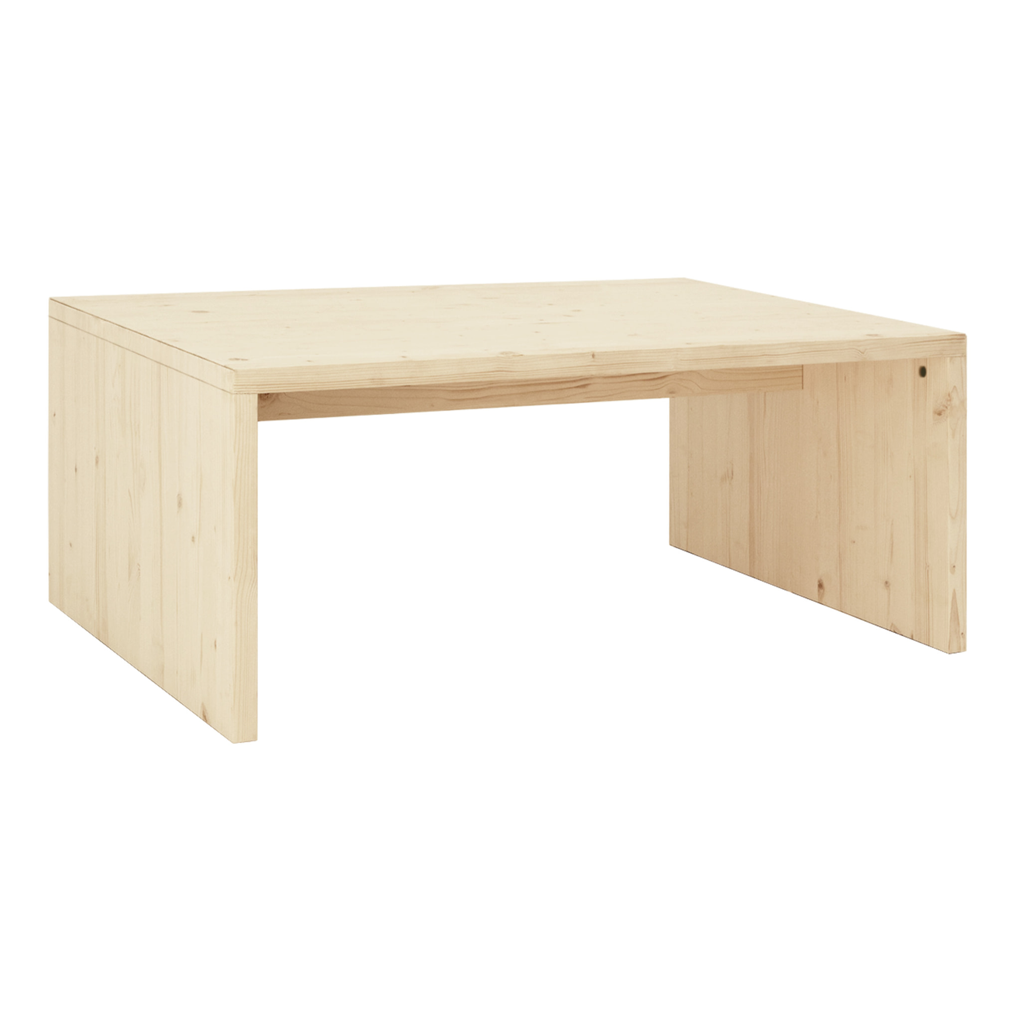 Table basse en bois massif ton naturel de 110x45x74cm Hauteur: 45 Longueur: 110 Largeur: 74