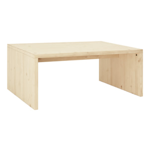 Table basse en bois massif ton naturel de 110x45x74cm Hauteur: 45 Longueur: 110 Largeur: 74