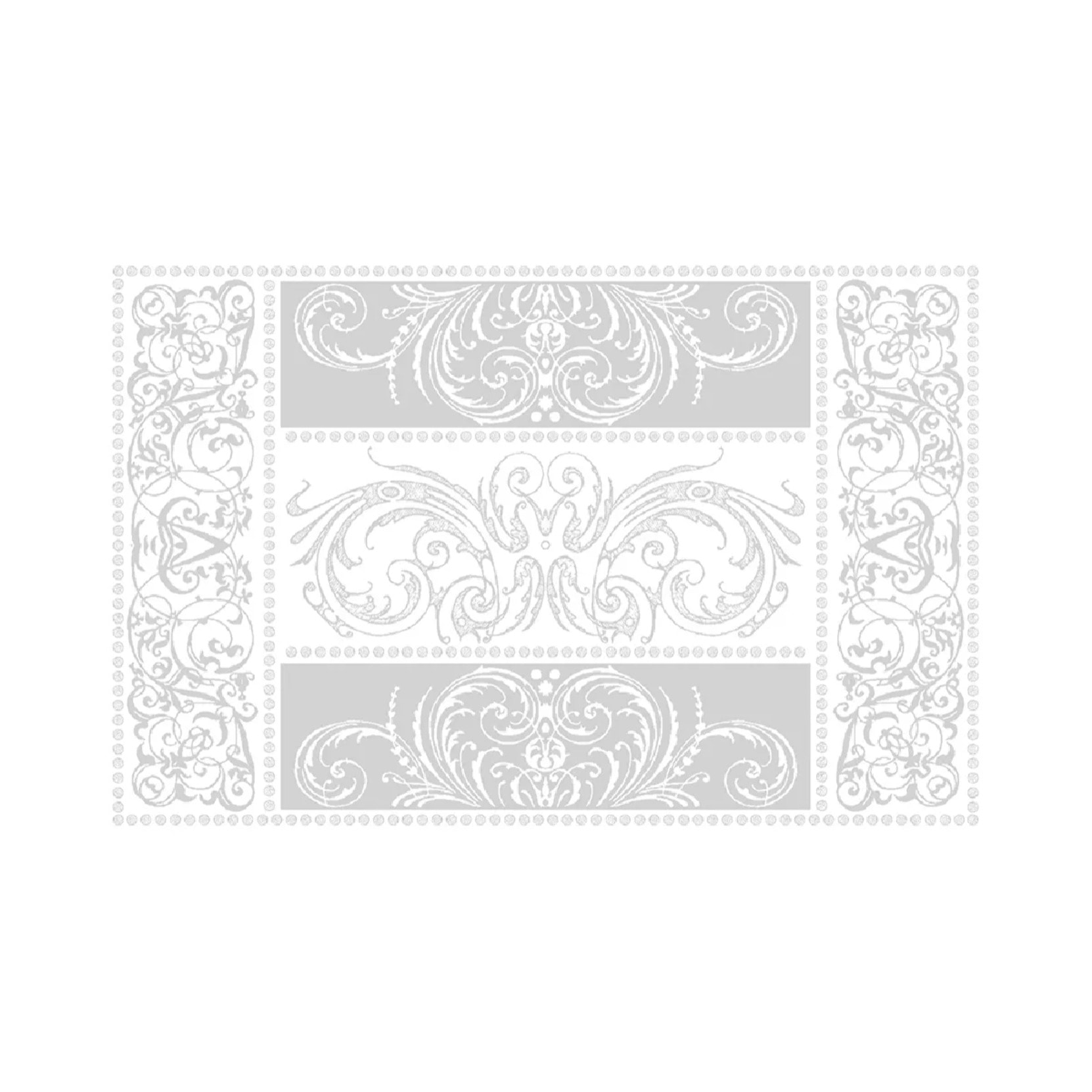 Set pur coton bio anti tache motif jacquard Alexandrine neige