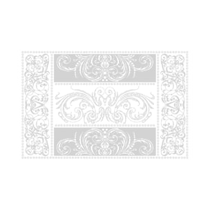 Set pur coton bio anti tache motif jacquard Alexandrine neige
