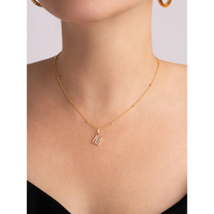 Charm Letter Spark Argento Placcato Oro