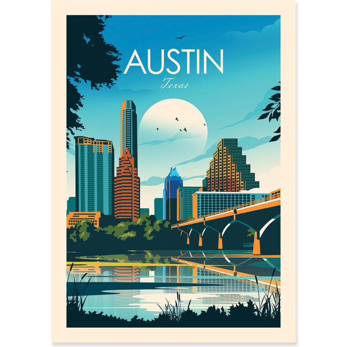 Affiche - Austin Texas - Studio Inception