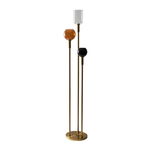 Lampadaire Tripod Verre Fume