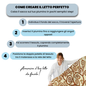 PARURE COPRIPIUMINO ARTE, Stampa Digitale, 100% Microfibra - AR103