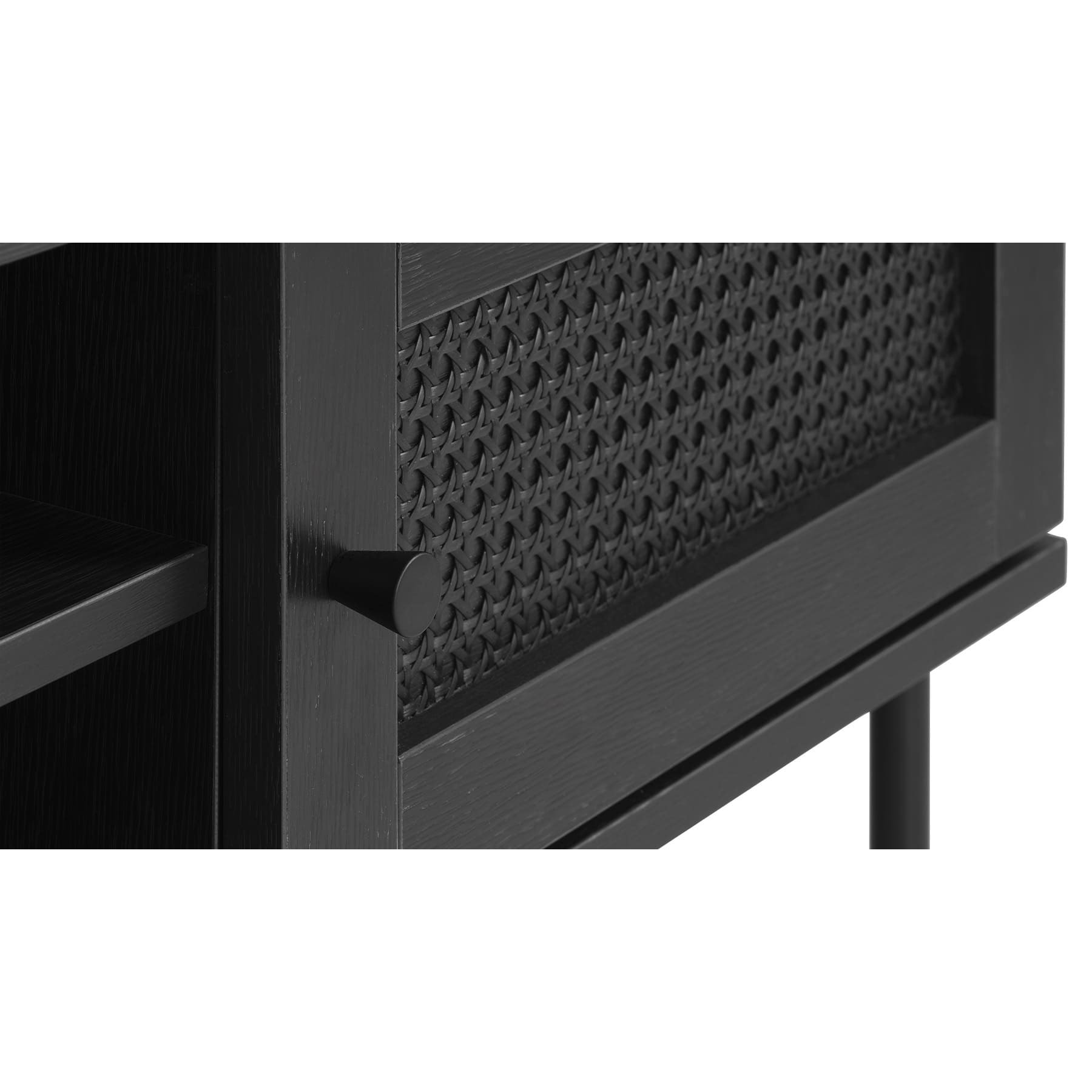 Meuble tv bois et cannage manarola 120x40cm