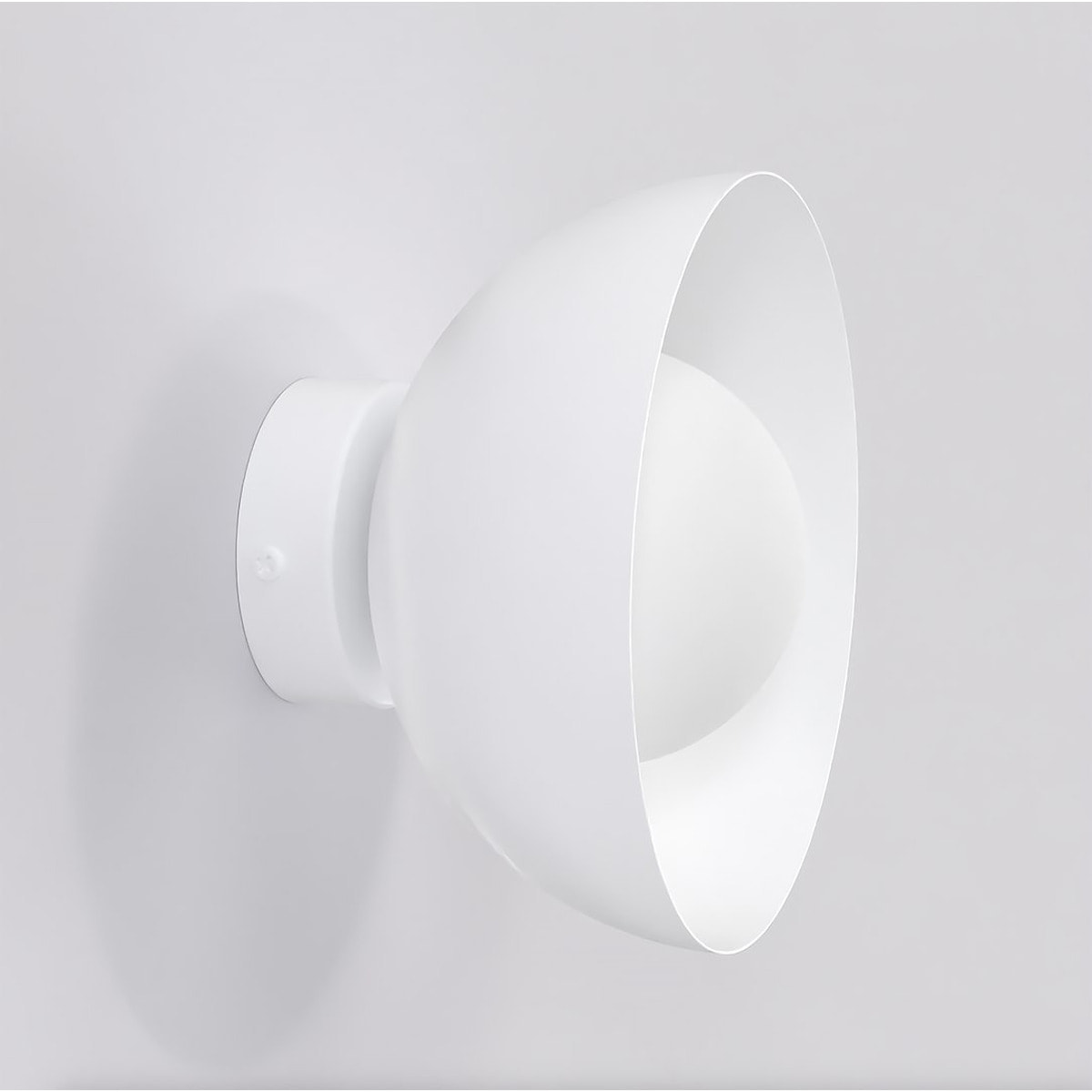 Lampada a parete Bibi in acciaio bianco opaco