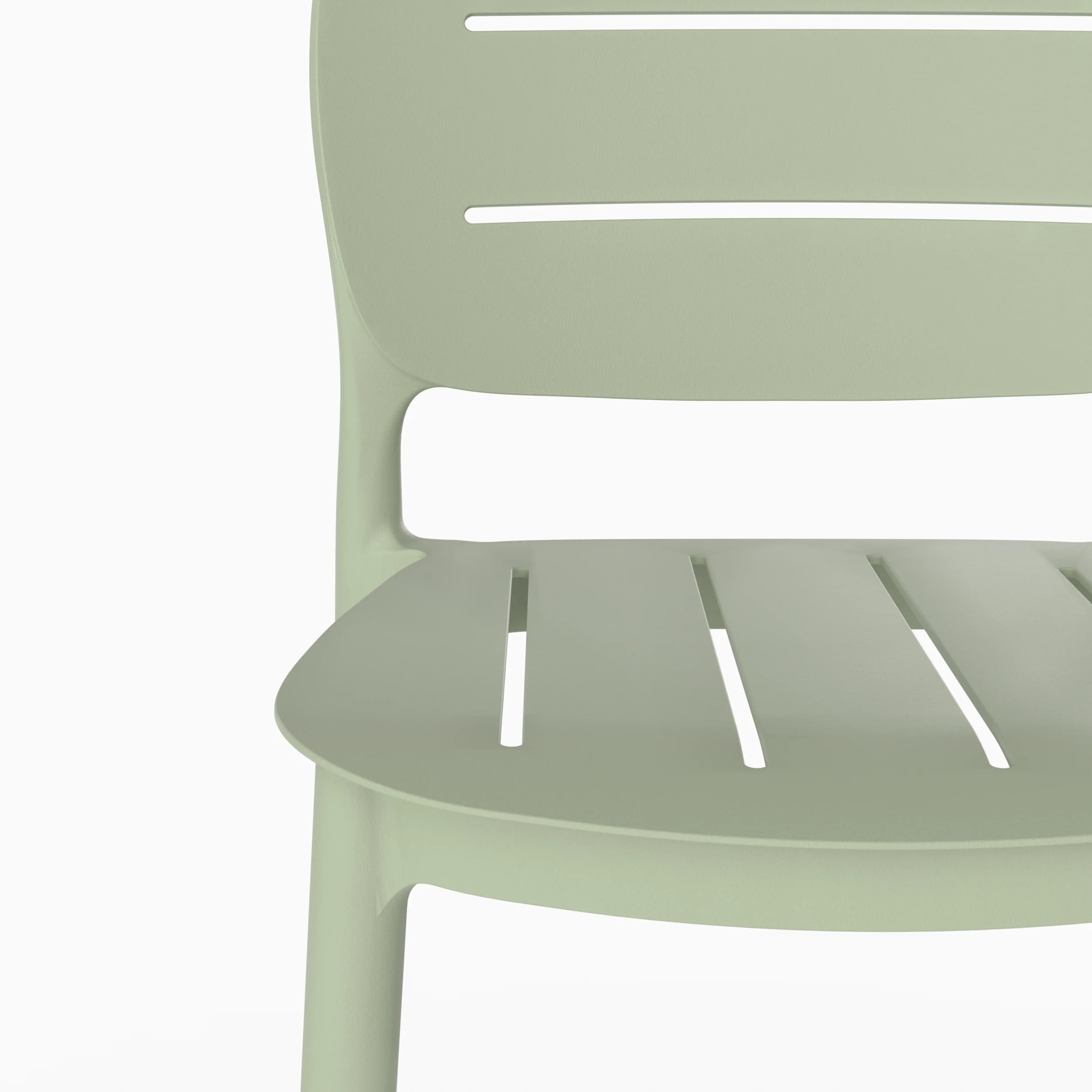 Lot de 2 chaises de bar de jardin 75 cm en plastique vert pastel - Lola
