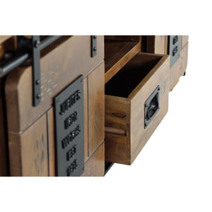 Mueble TV de Madera de Mango 130 Cm Estilo Industrial