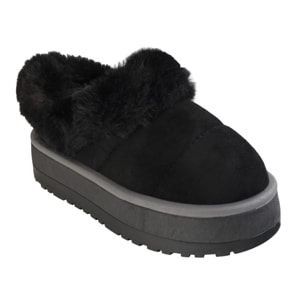 Ciabatte in simil camoscio imbottite con platform