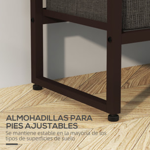 Perchero para Ropa Perchero Recibidor con 3 Cajones de Tela Barra para Colgar y Estante de Almacenamiento para Pasillo Dormitorio Sala de Estar 58,5x30x178 cm Marrón Rústico