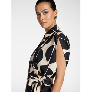 Elena Mirò - Vestido estampado - Negro