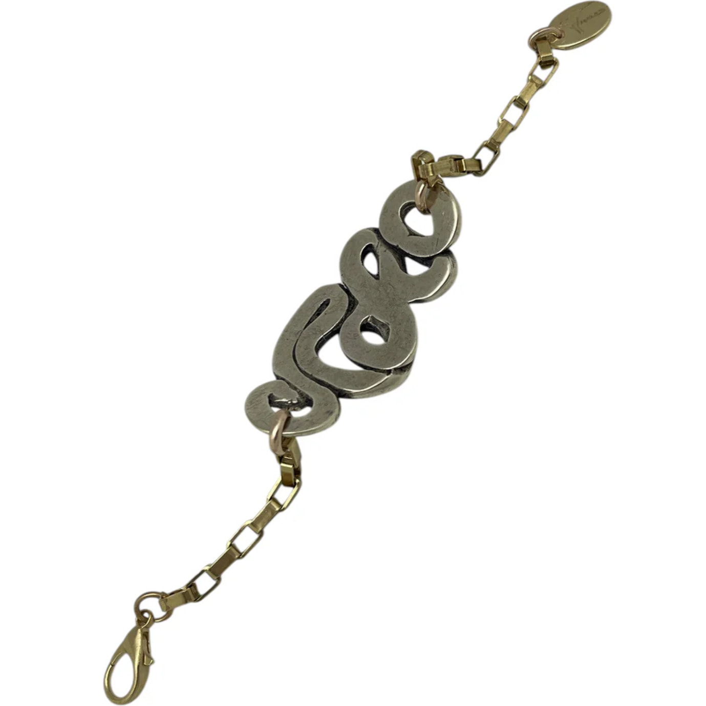 Pulsera Enredo en dorado y cadena