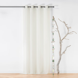 Voilage à Oeillets en Tissu Recyclé - Ecru