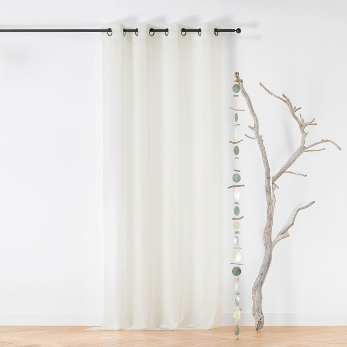 Voilage à Oeillets en Tissu Recyclé - Ecru
