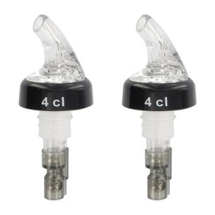 Ensemble de 2 Becs verseurs doseur à alcool à bille 4 cl Fackelmann