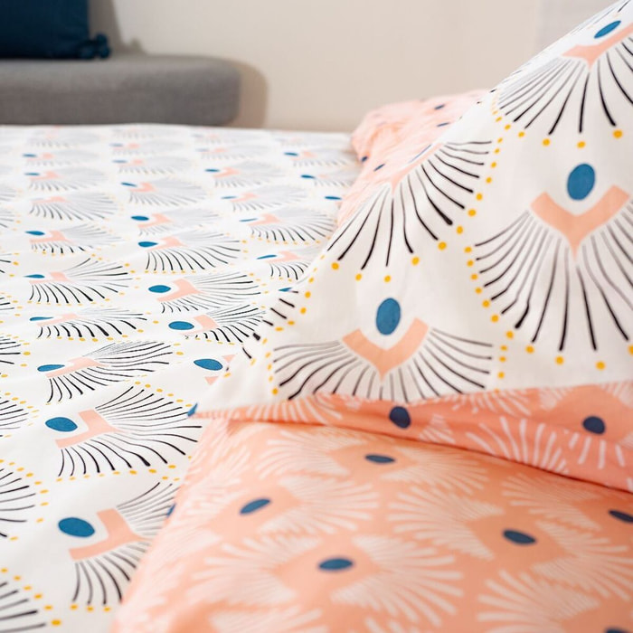 Parure Housse De Couette 3pcs 100% Coton Bio 57 Fils Mille