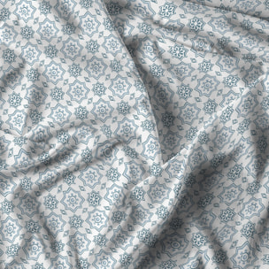 PARURE COPRIPIUMINO PRINTED COLORS, 100% Cotone, Made in Italy - FLOYD ACQUA