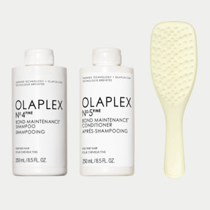 OLAPLEX Kit N°4FINE Shampoo 250ml + N°5FINE Conditioner 250ml + Tangle Teezer Extra Gentle Chamomile