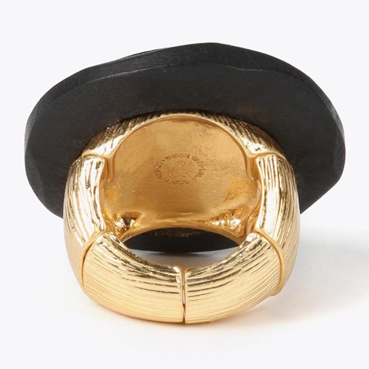 Anello legno con gioiello