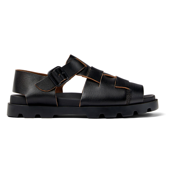 Sandalias Brutus - cuero - negro