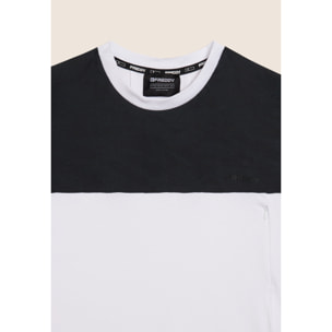 T-shirt con stampa fantasia e taschino zippato