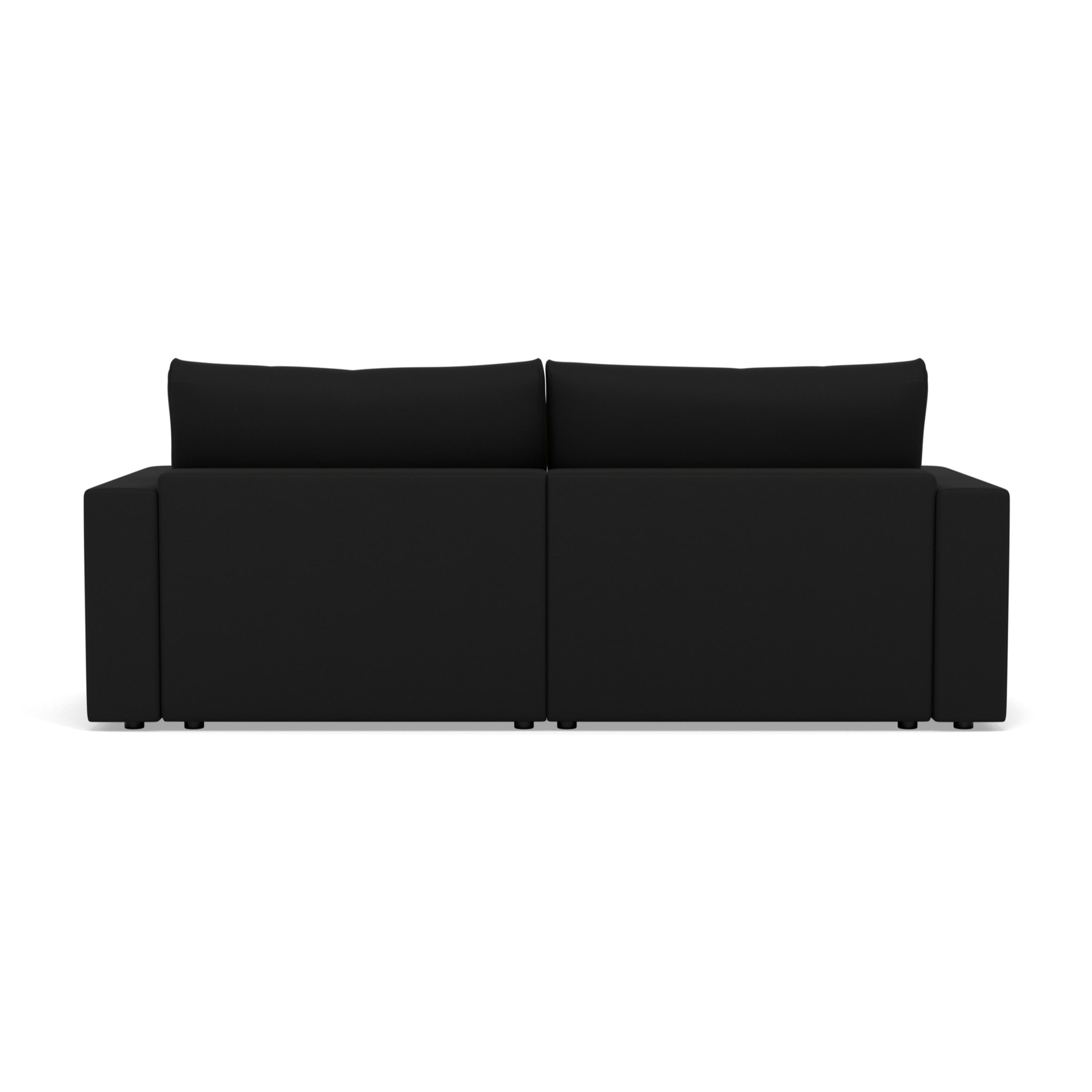 Daryl - canapé d'angle réversible 4 places convertible avec coffre en tissu texturé - Noir
