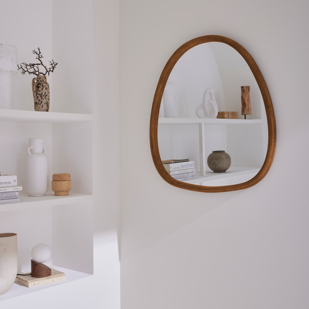 Miroir organique bois de sapin 75cm CHARLIE