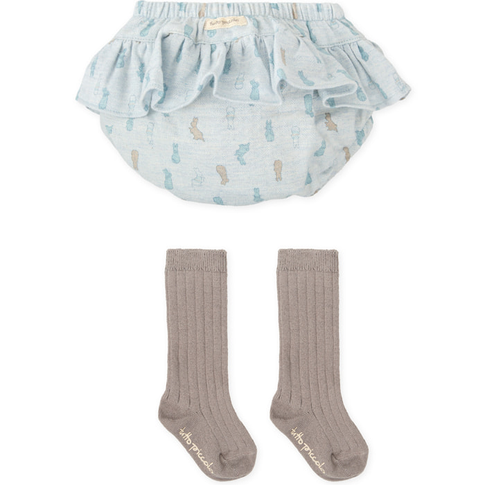 PANTALON BOMBACHO Y CALCETINES PORCELANA - Porcelana