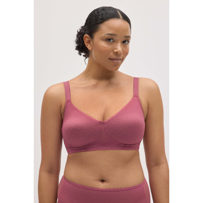 Reggiseno riduttore plumetis rosa coppe C e D