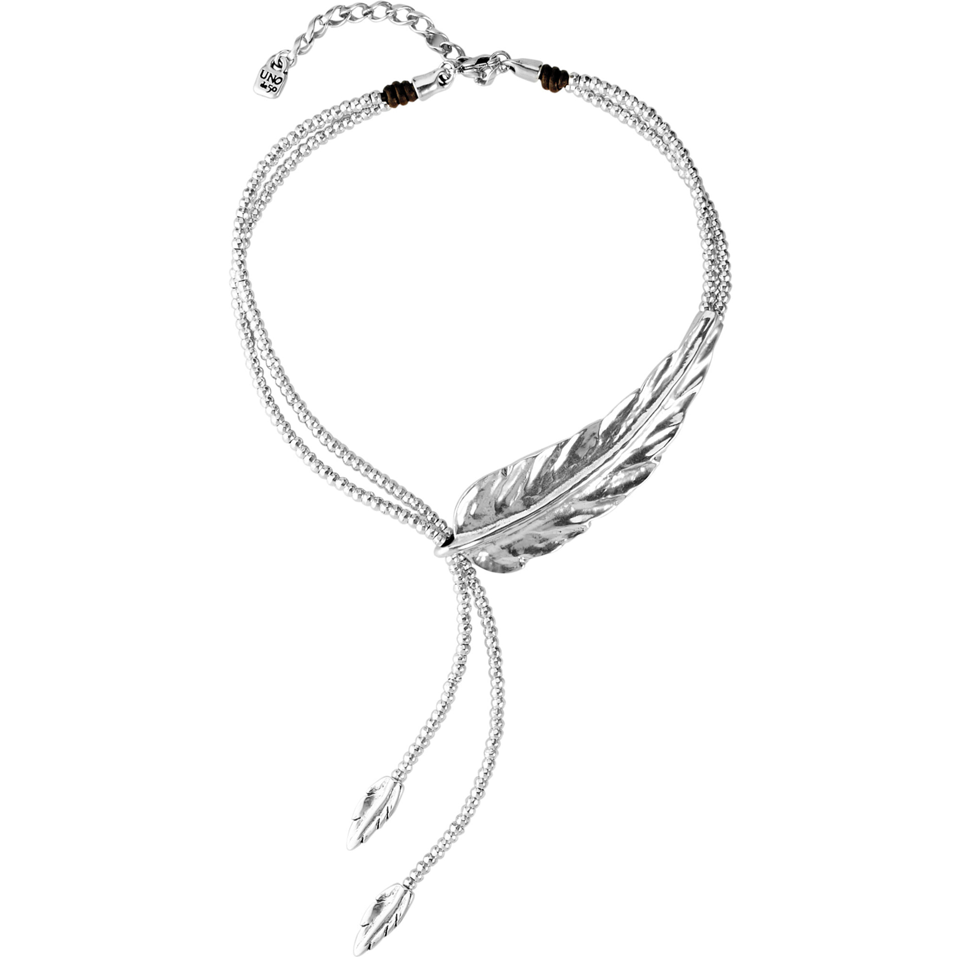 Colgante PLUMA PLATEADO U