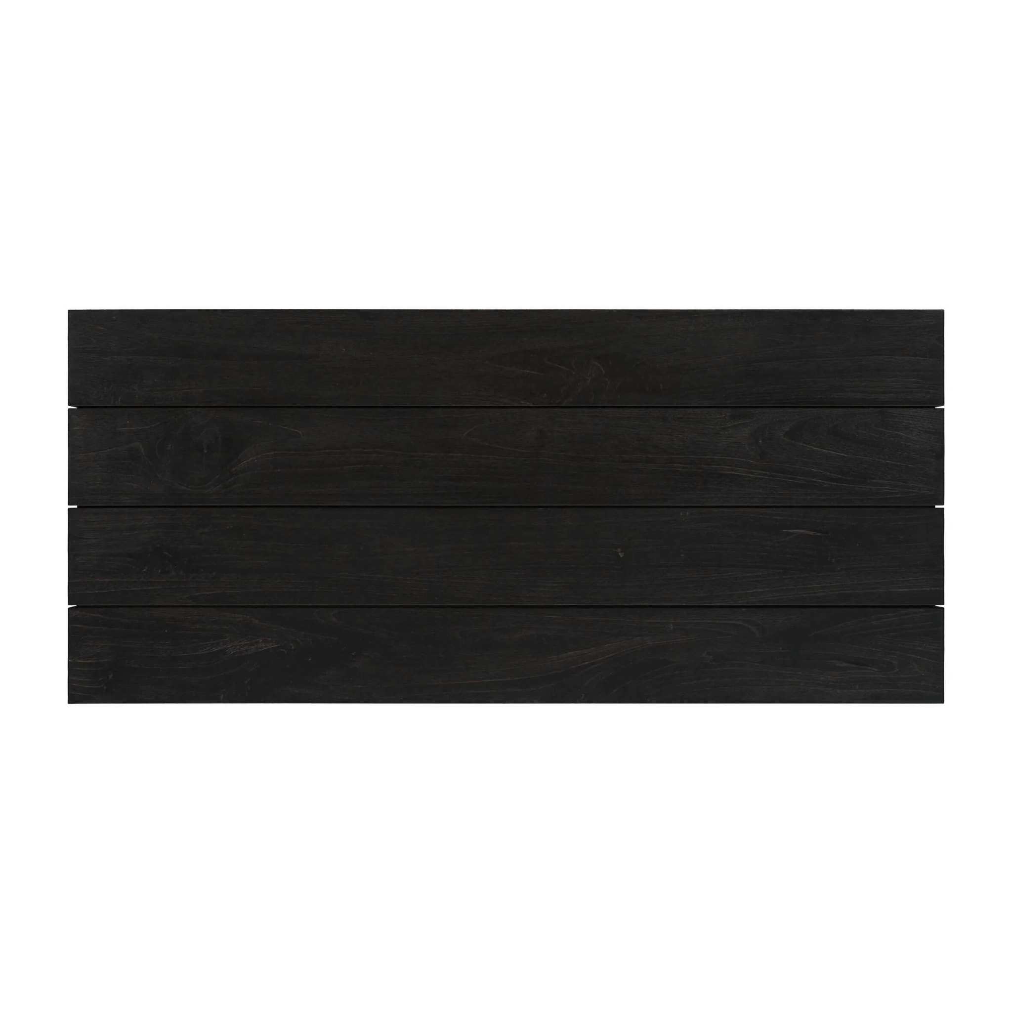 Table basse noire en bois de teck recyclé et pieds en métal - Lya