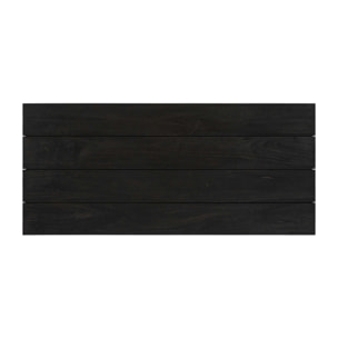 Table basse noire en bois de teck recyclé et pieds en métal - Lya