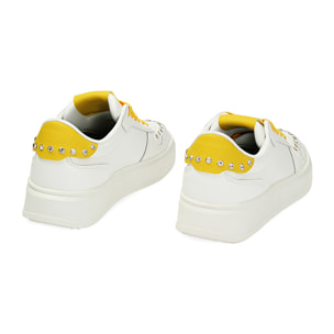 Zapatillas blanco-amarillo