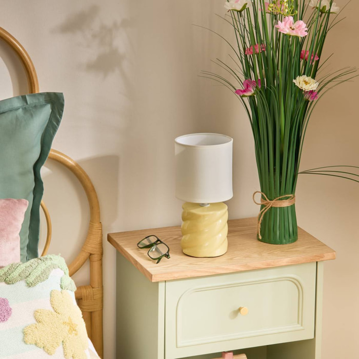 Lampe Noly H27cm jaune poussin