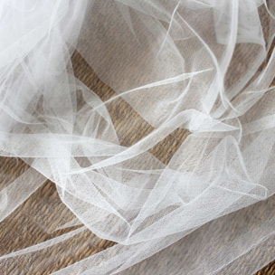 Voilage passe tringle anti moustique - Blanc