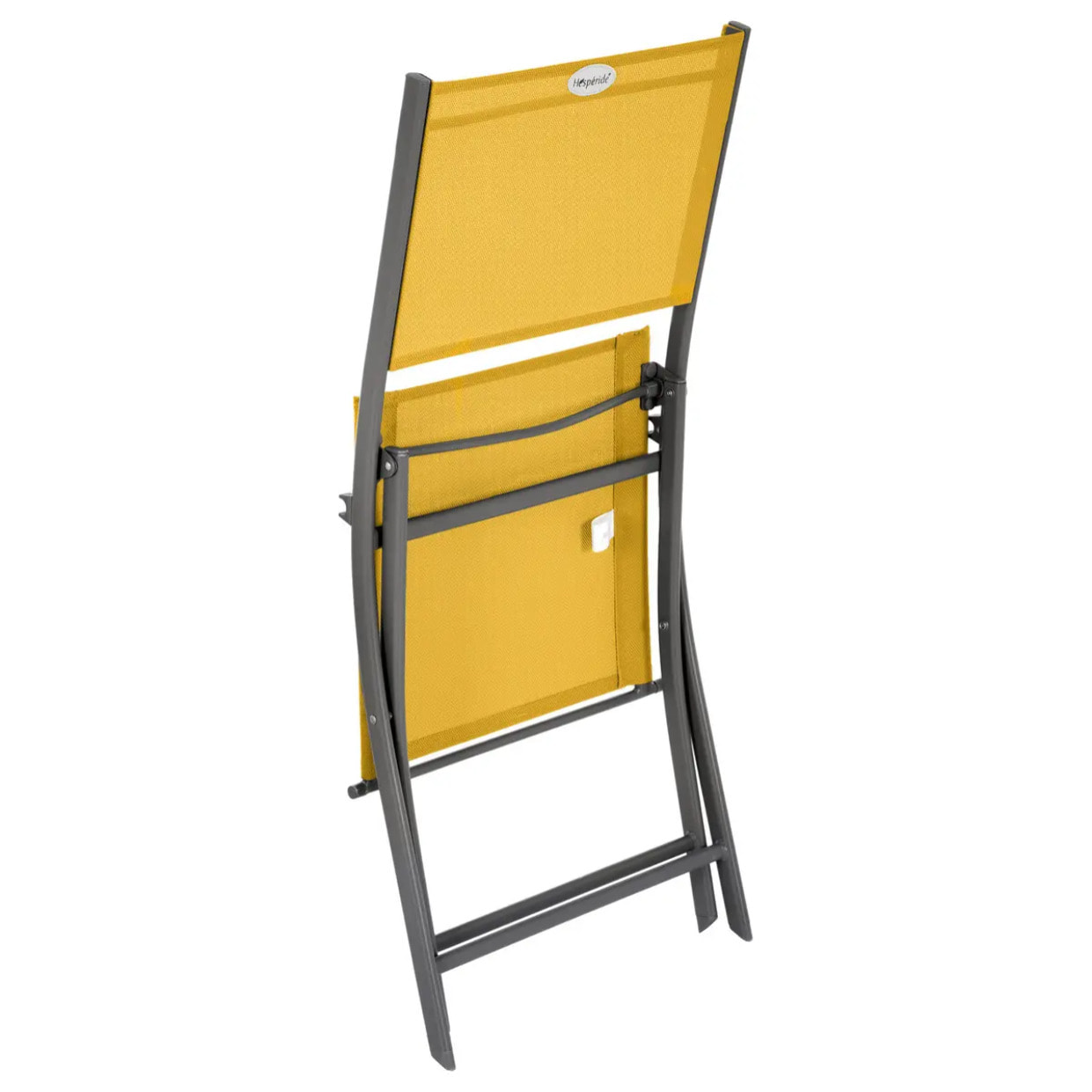 Lot de 4 chaises de jardin pliantes Modula Jaune moutarde & Graphite