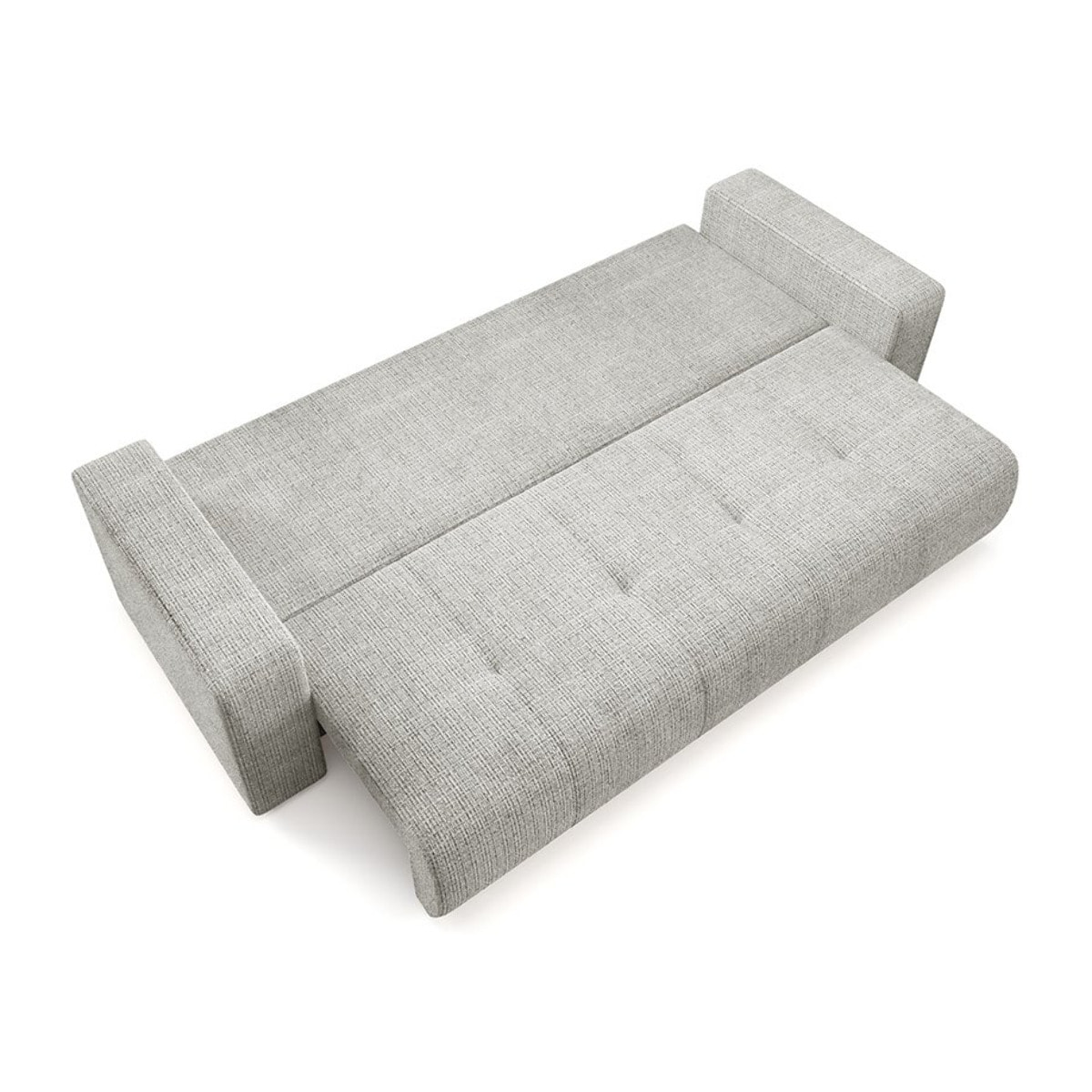 AURORE - Canapé 3 places en tissu texturé gris