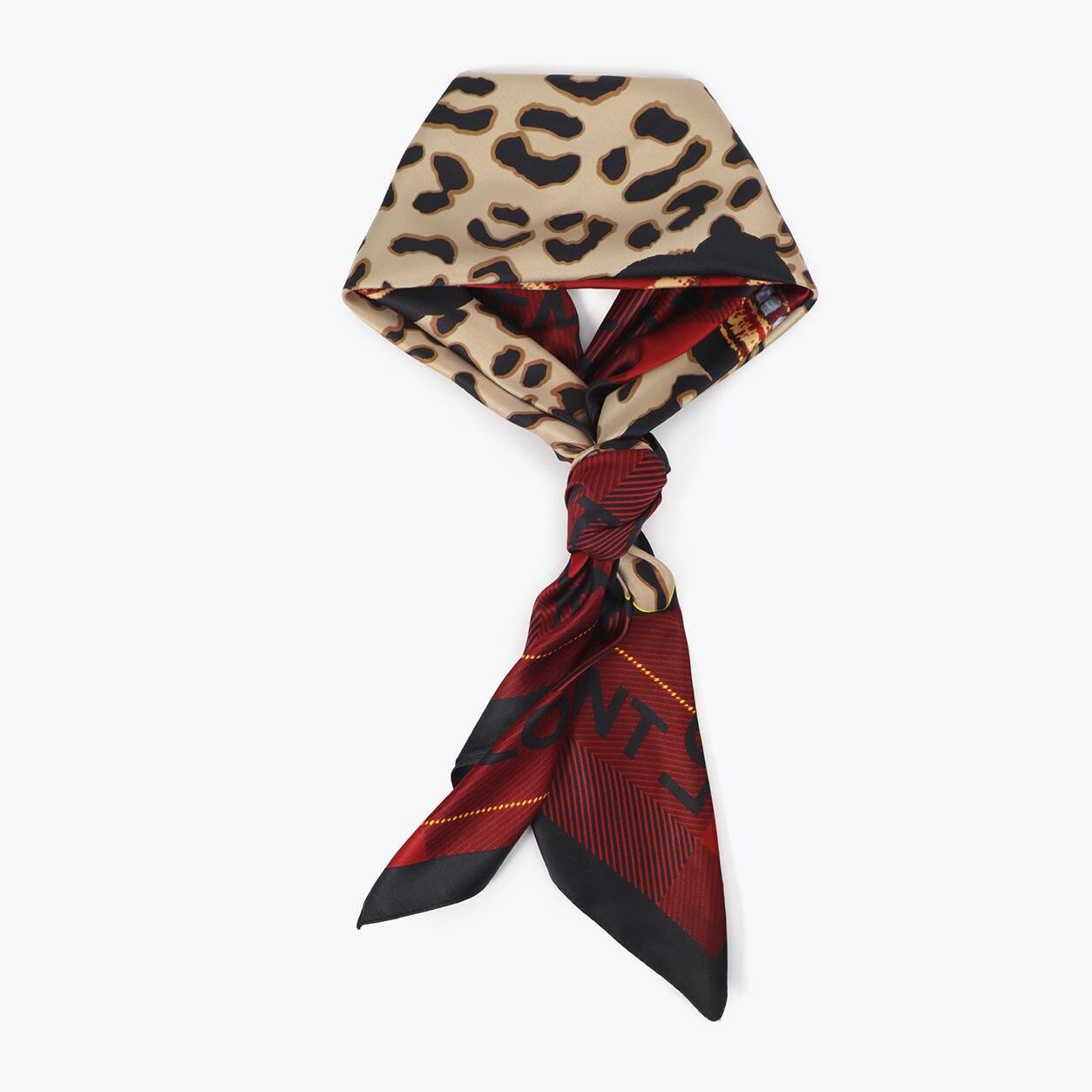 Foulard stampa animale e tartan