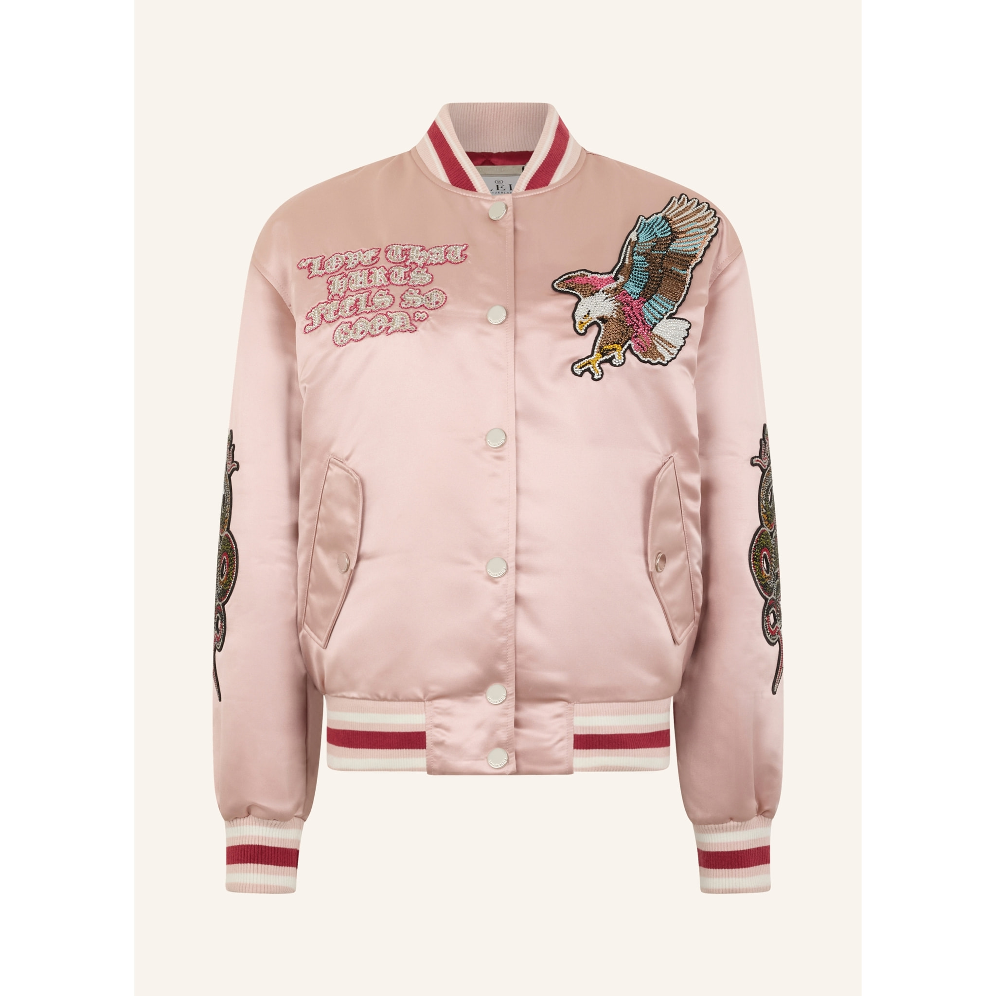 PHILIPP PLEIN Oversized Bomber Patches Strass