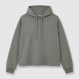 Felpa con cappuccio in stile modal da donna acquamarina