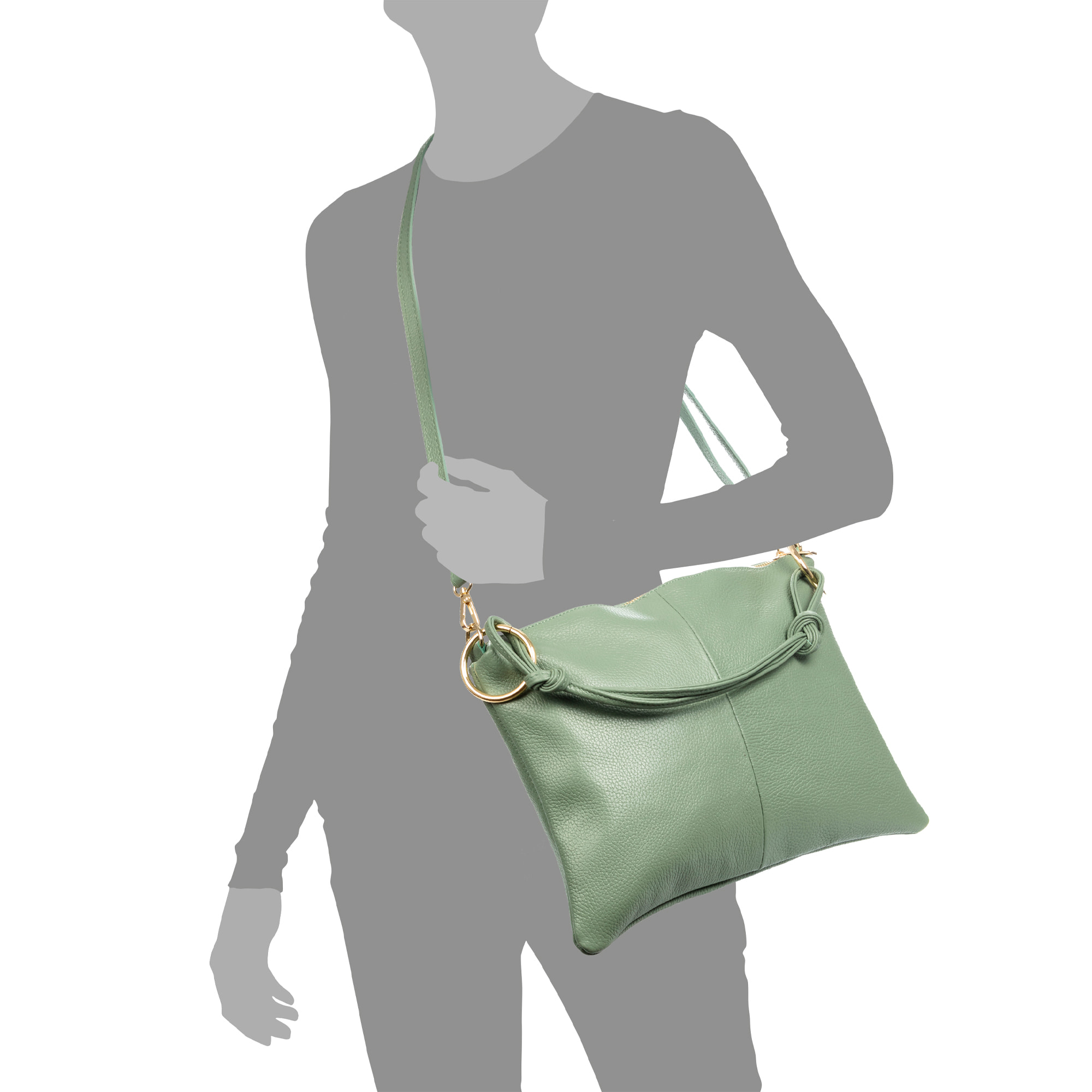 Arroscia bolso bandolera mujer. Piel auténtica Dollaro.