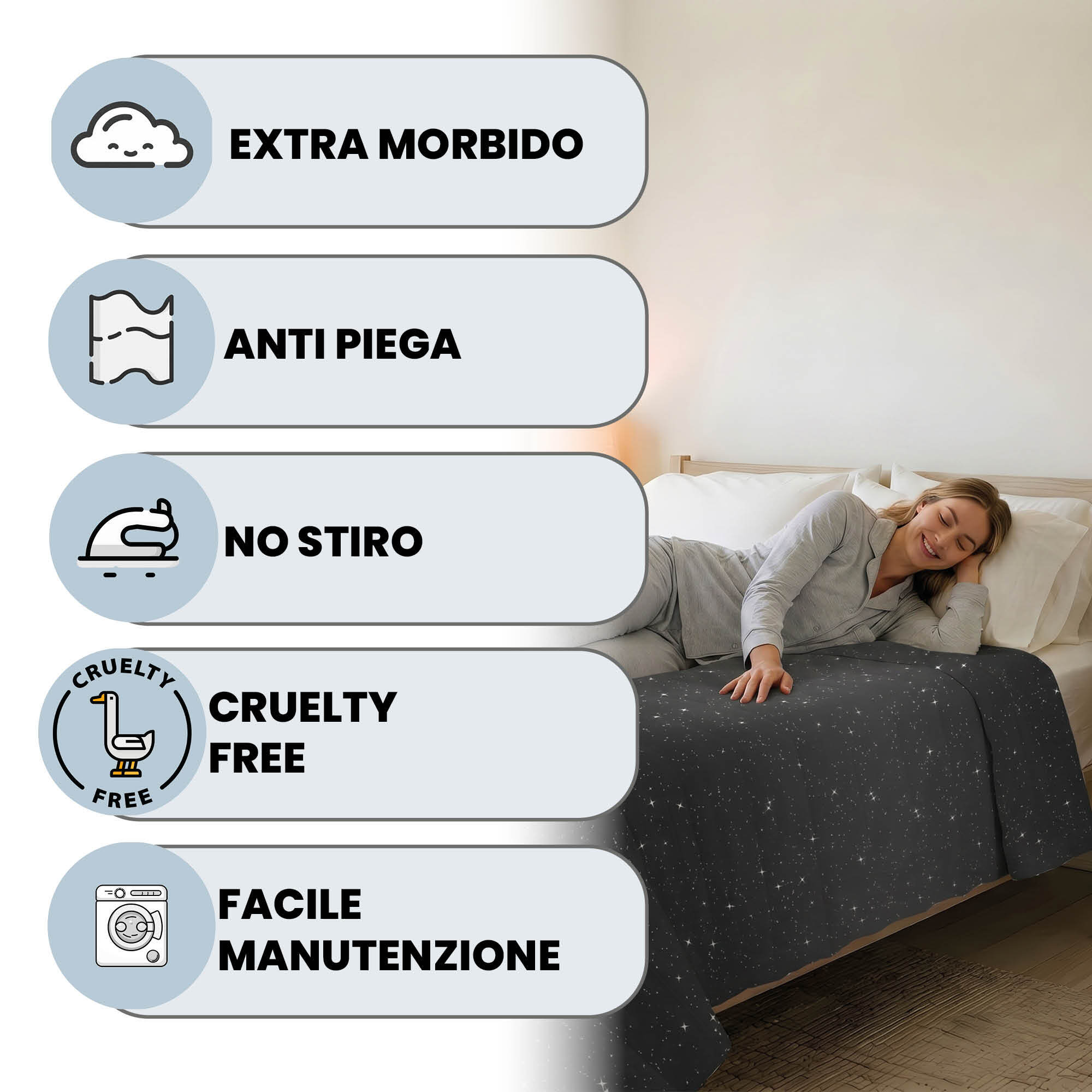 TRAPUNTINO ESTIVO BASIC, 100gr - Made in Italy - MATRIMONIALE